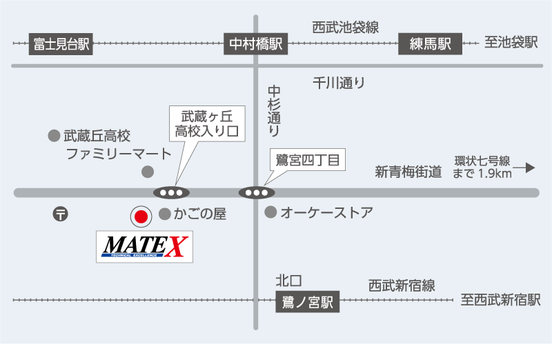 地図：マテックス株式会社